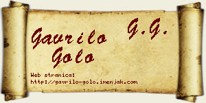 Gavrilo Golo vizit kartica